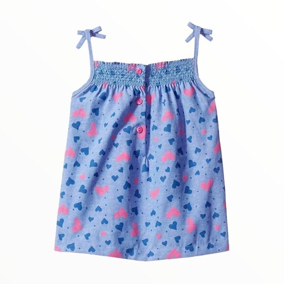 BON BEBE | Blue & Fuchsia | Chambray Dress Set with Diaper Cover - Picture 2 of 5